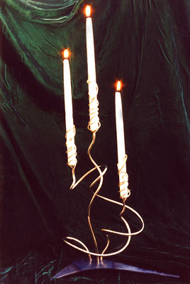 Bronze and Steel Candelabra