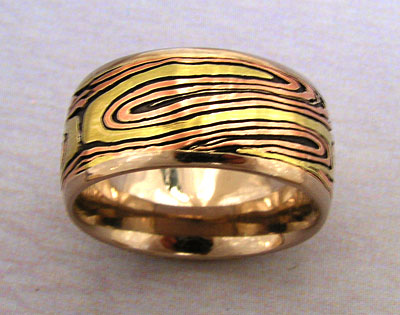 Wide Mokume Band