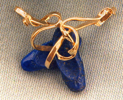 Lapis Toe-Shoes Pendant