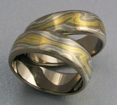 Mokume Gane Wedding Bands on Mokume Gane Wedding Rings